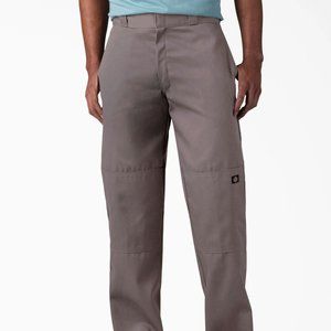 MEN’S DICKIES SILVER LOOSE FIT DOUBLE KNEE WORK PANTS  SIZE  30X32
